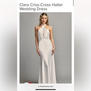 Clara Criss-Cross Halter Wedding Dress - L, NWT